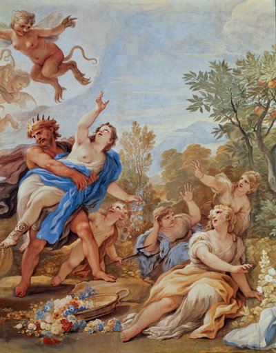 De verkrachting van Proserpina (fresco) door Luca Giordano