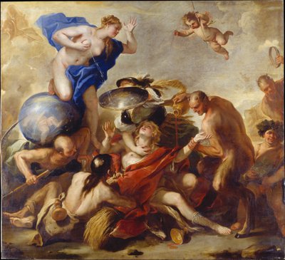 Jugend von den Lastern versucht door Luca Giordano