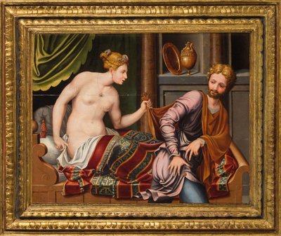 Jozef en de vrouw van Potifar door Luca Penni
