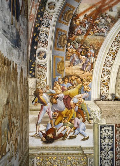 Apocalyps, uit Laatste Oordeel fresco cyclus door Luca Signorelli