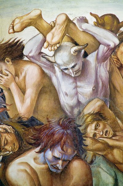 Verdoemden in de hel, uit het Laatste Oordeel fresco cyclus door Luca Signorelli