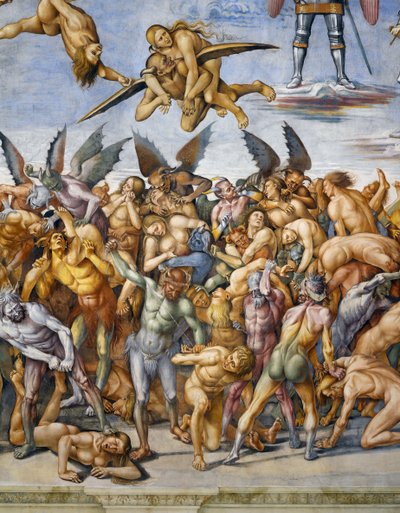 Verdoemden in de hel, uit het Laatste Oordeel fresco cyclus door Luca Signorelli