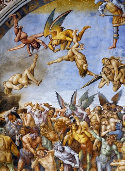 Verdoemden in de hel, uit het Laatste Oordeel fresco cyclus door Luca Signorelli
