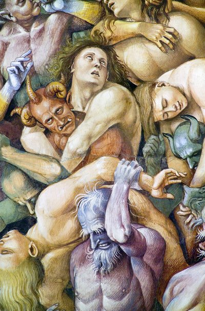 Verdoemden in de hel, uit het Laatste Oordeel fresco cyclus door Luca Signorelli