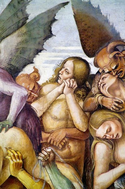 Verdoemden in de hel, uit Laatste Oordeel fresco cyclus door Luca Signorelli