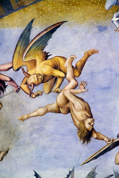 Verdoemden in de hel, uit Laatste Oordeel fresco cyclus door Luca Signorelli