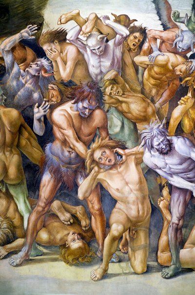 Vervloekten in de hel, uit Laatste Oordeel fresco cyclus door Luca Signorelli