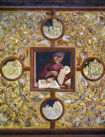 Dante Alighieri, portret uit de cyclus van Illustere personen door Luca Signorelli