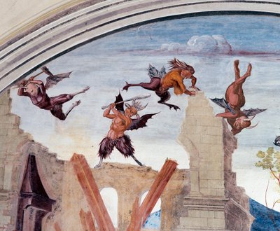 God straft Florenzo (detail) door Luca Signorelli