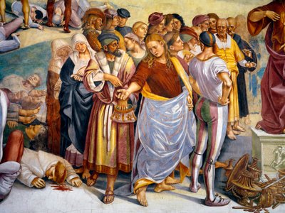 Voorspelling en feiten van de antichrist 1499-1502 (fresco) door Luca Signorelli