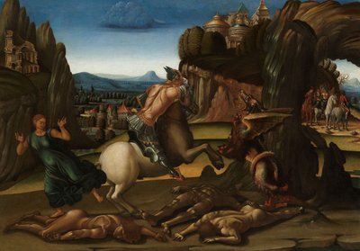 Sint Joris en de draak, ca. 1500 door Luca Signorelli