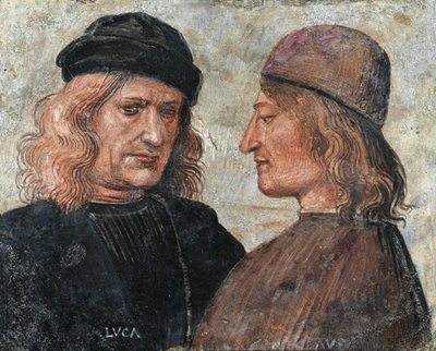 Zelfportret met Niccolò di Angelo Franchi door Luca Signorelli