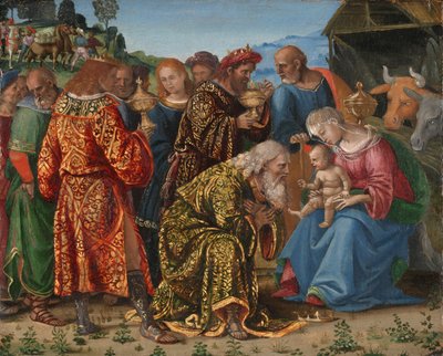 De Aanbidding der Wijzen door Luca Signorelli