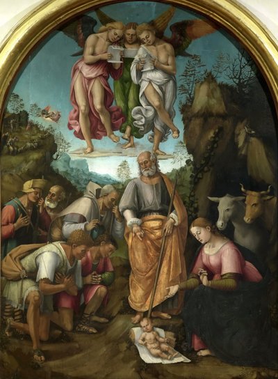 De aanbidding van de herders, 1521 door Luca Signorelli