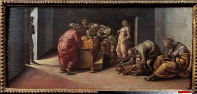 De geboorte van Johannes de Doper door Luca Signorelli