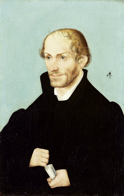 Philipp Melanchthon, leidende figuur van de Reformatie door Lucas Cranach (I) (workshop of)