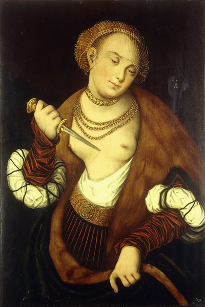 Lucretia, 1548 door Lucas Cranach