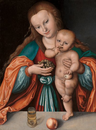 Madonna en Kind door Lucas Cranach the Elder