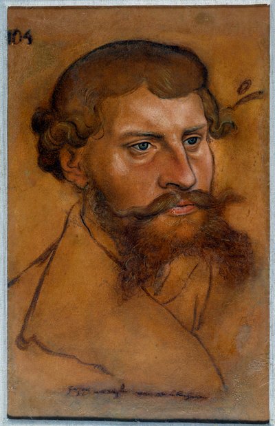 Portret van hertog Ernst IV van Saksen, Prins van de Hervorming Tekening door Lucas Cranach de Oude door Lucas Cranach