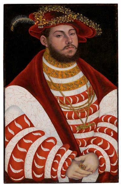 Portret van Johan Frederik I, keurvorst van Saksen door Lucas Cranach