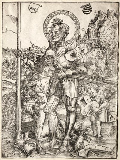 Sint Joris staand door Lucas Cranach