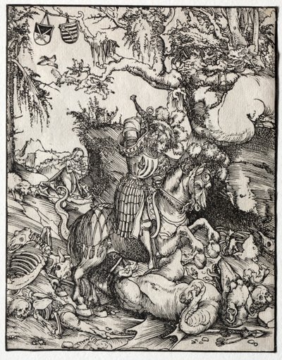 Sint Joris doodt de draak door Lucas Cranach