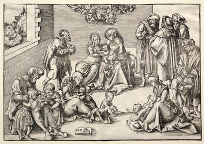 De Heilige Familie en Verwanten door Lucas Cranach