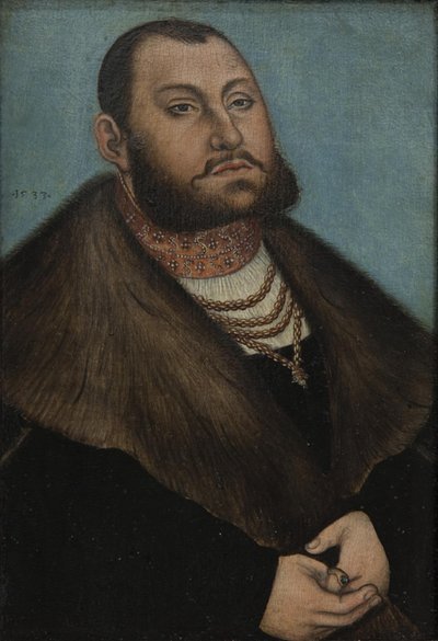 Portret van keurvorst Johan Frederik de Grootmoedige van Saksen (1503-1554) door Lucas Cranach d.Æ.