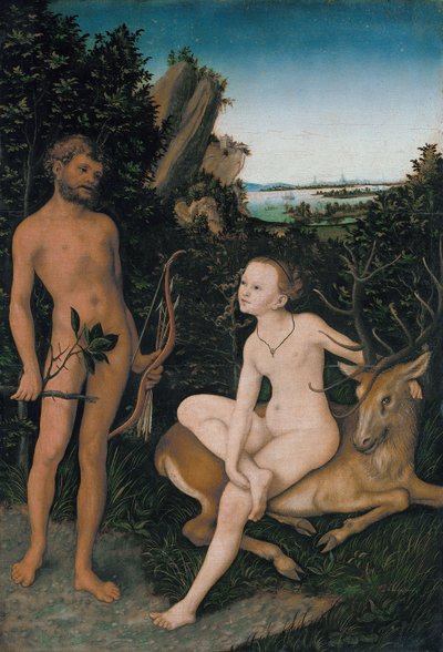 Apollo en Diana door Lucas Cranach the Elder