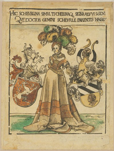 Boek-Plaat van Scheurl en Tucher door Lucas Cranach the Elder