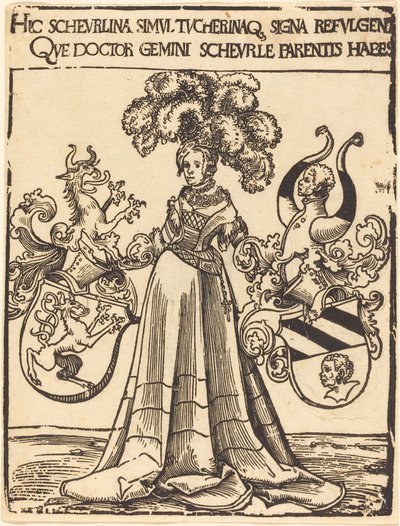 Boekplaat van Scheurl en Tucher door Lucas Cranach the Elder