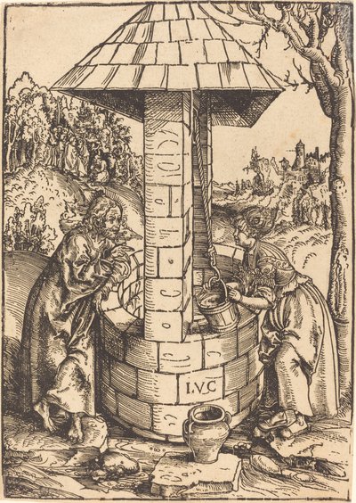 Christus en de Vrouw van Samaria door Lucas Cranach the Elder