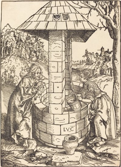Christus en de Vrouw van Samaria door Lucas Cranach the Elder