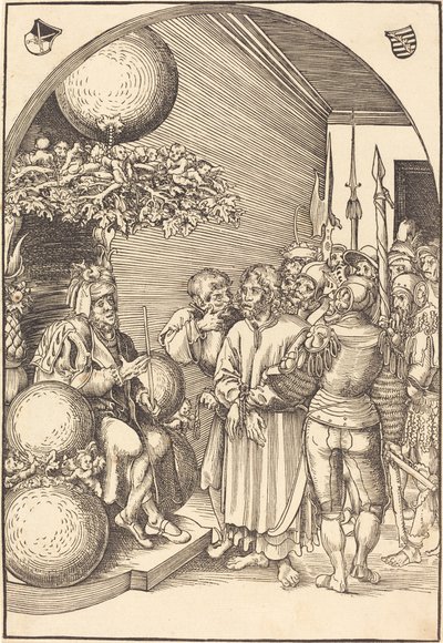 Christus voor Herodes door Lucas Cranach the Elder
