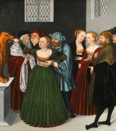 De Bocca della Verità (Mond der Waarheid) door Lucas Cranach the Elder