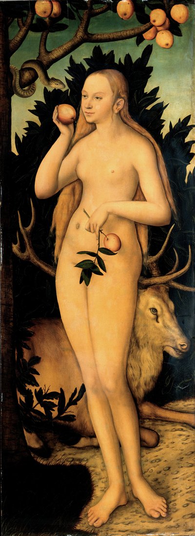Eva, na 1537 door Lucas Cranach the Elder