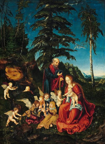 Duits: Rust op de vlucht naar Egypte Rust op de vlucht naar Egypte door Lucas Cranach the Elder