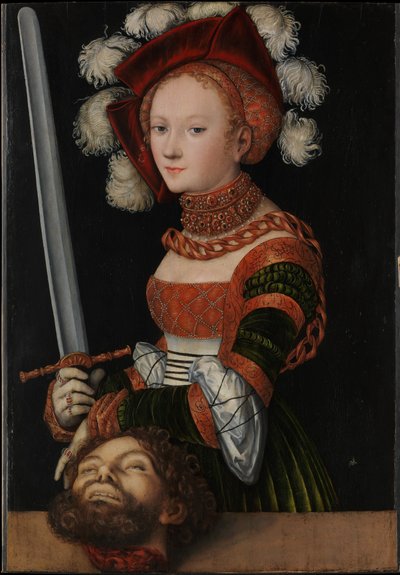 Judith met het hoofd van Holofernes door Lucas Cranach the Elder