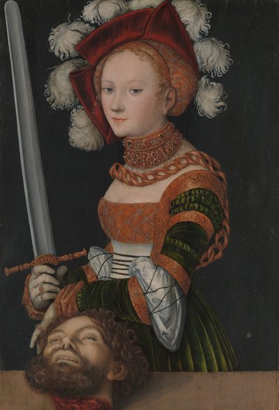 Judith met het hoofd van Holofernes door Lucas Cranach the Elder