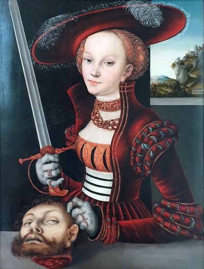 Judith met het hoofd van Holofernes door Lucas Cranach the Elder