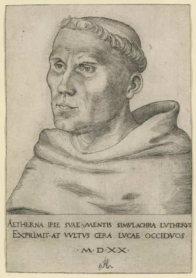 Luther als een Augustijner Monnik door Lucas Cranach the Elder