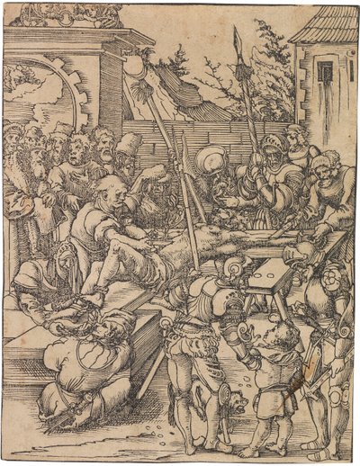 Martelaarschap van Sint Bartholomeus. Uit de serie Martelaarschap van de Twaalf Apostelen, ca. 1520 door Lucas Cranach the Elder