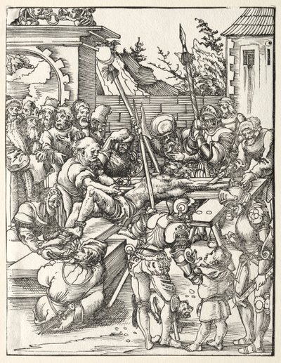 Martelaarschap van St. Bartholomeus door Lucas Cranach the Elder