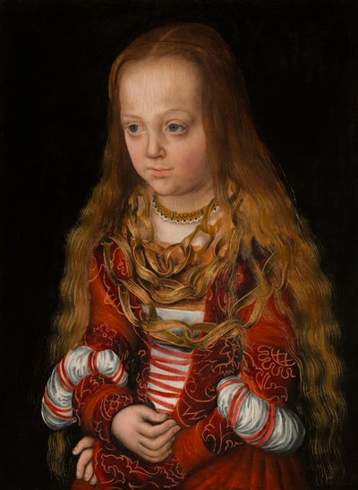 Portret van een Saksische prinses door Lucas Cranach the Elder