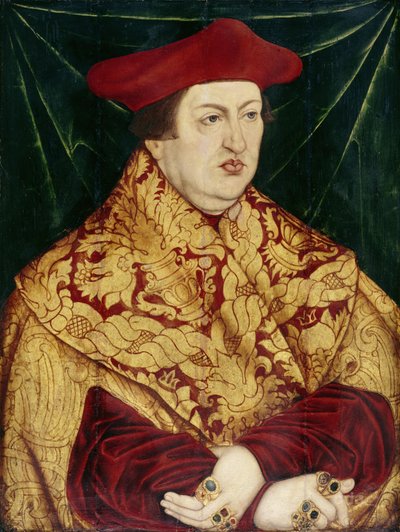 Portret van kardinaal Albrecht van Brandenburg door Lucas Cranach the Elder