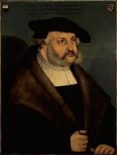 Portret van Frederik III, keurvorst van Saksen 1463-1525 door Lucas Cranach the Elder