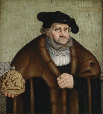 Portret van Frederik III, keurvorst van Saksen 1463-1525 door Lucas Cranach the Elder