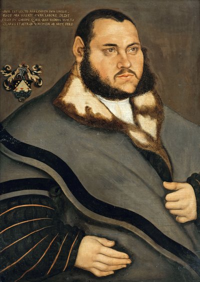 Portret van Johannes Carion door Lucas Cranach the Elder