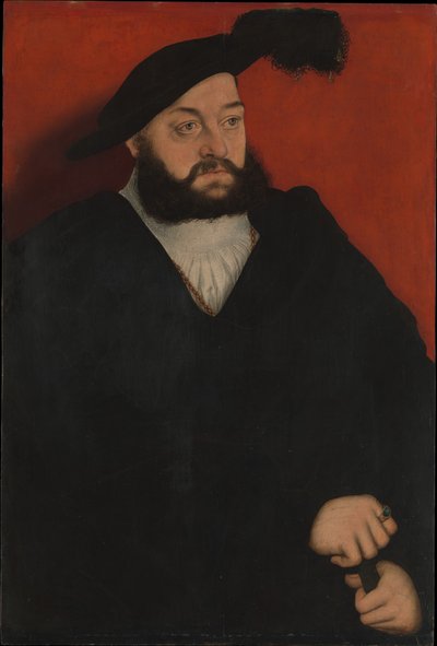 Portret van John, Erfprins van Saksen door Lucas Cranach the Elder