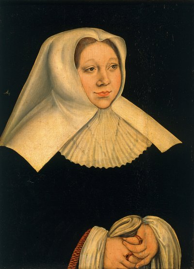 Portret van Margaretha van Oostenrijk, ca. 1530 door Lucas Cranach the Elder